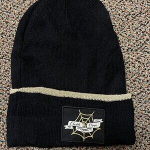 PUMA x CHARLOTTE OLYMPIA KNIT BEANIE CAP HAT Black Metallic Gold Web O/S